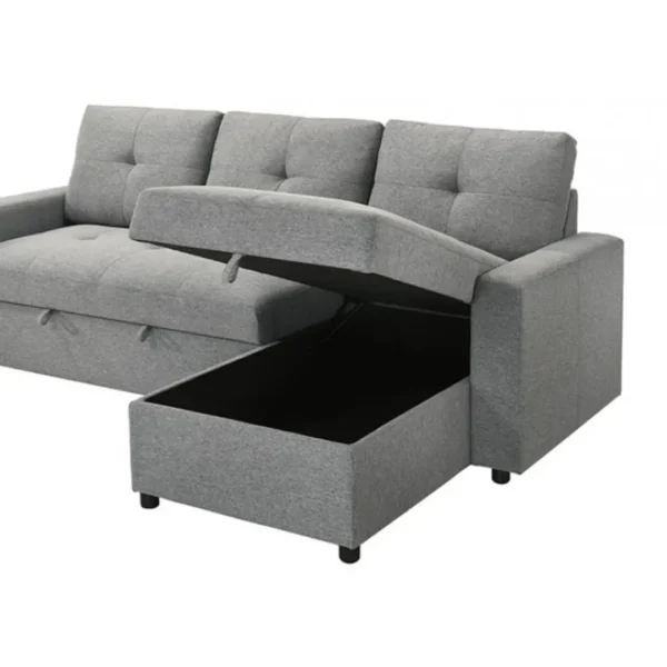 Giorgi Sleeper Sectional Sofa with Storage by Furniture of America - Image 4
