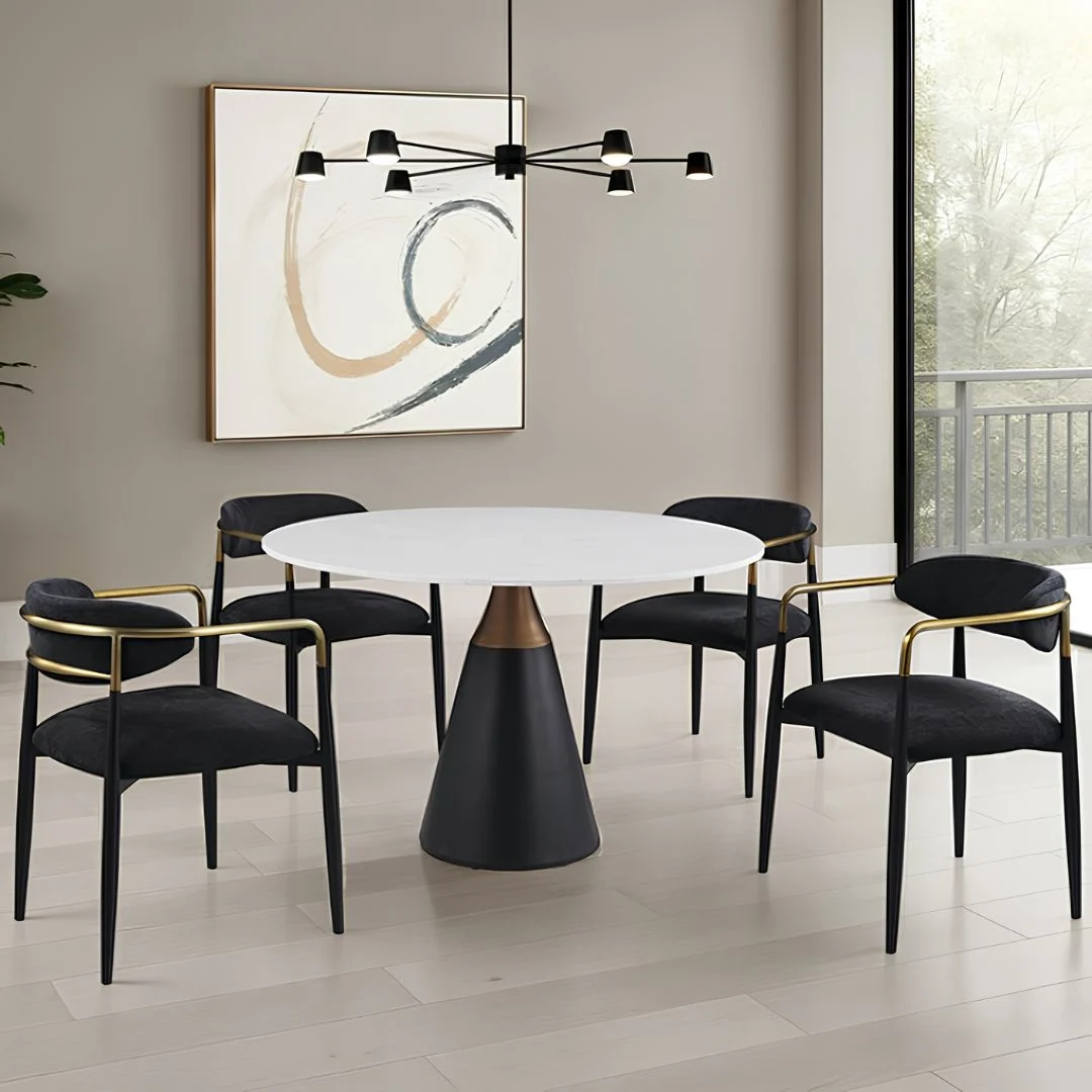 Hobro Black Dining Table Set for 4 by Furniture of America | U-Trade Furniture Hobro Black Dining Table Set for 4 by Furniture of America - Image 1
