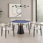 Hobro 5 Pc Contemporary Black Dining Room Sets by Furniture of America