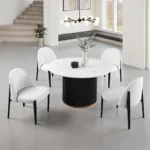 Borden 5 Pc Contemporary Dining Room Sets White by Furniture of America