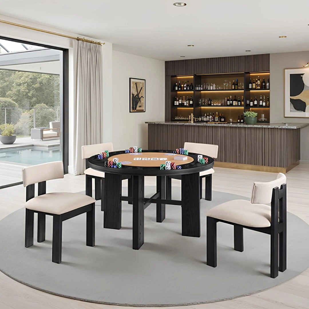 Gaetani 5 Pc Round Table Dining Set by Furniture of America | U-Trade Furniture Gaetani 5 Pc Round Table Dining Set by Furniture of America - Image 1