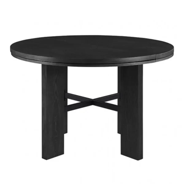 Gaetani 5 Pc Black Round Table Dining Set by Furniture of America - Image 3