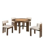 Gaetani Round Dining Table Set for 4 with Chairs by Furniture of America - Image 3