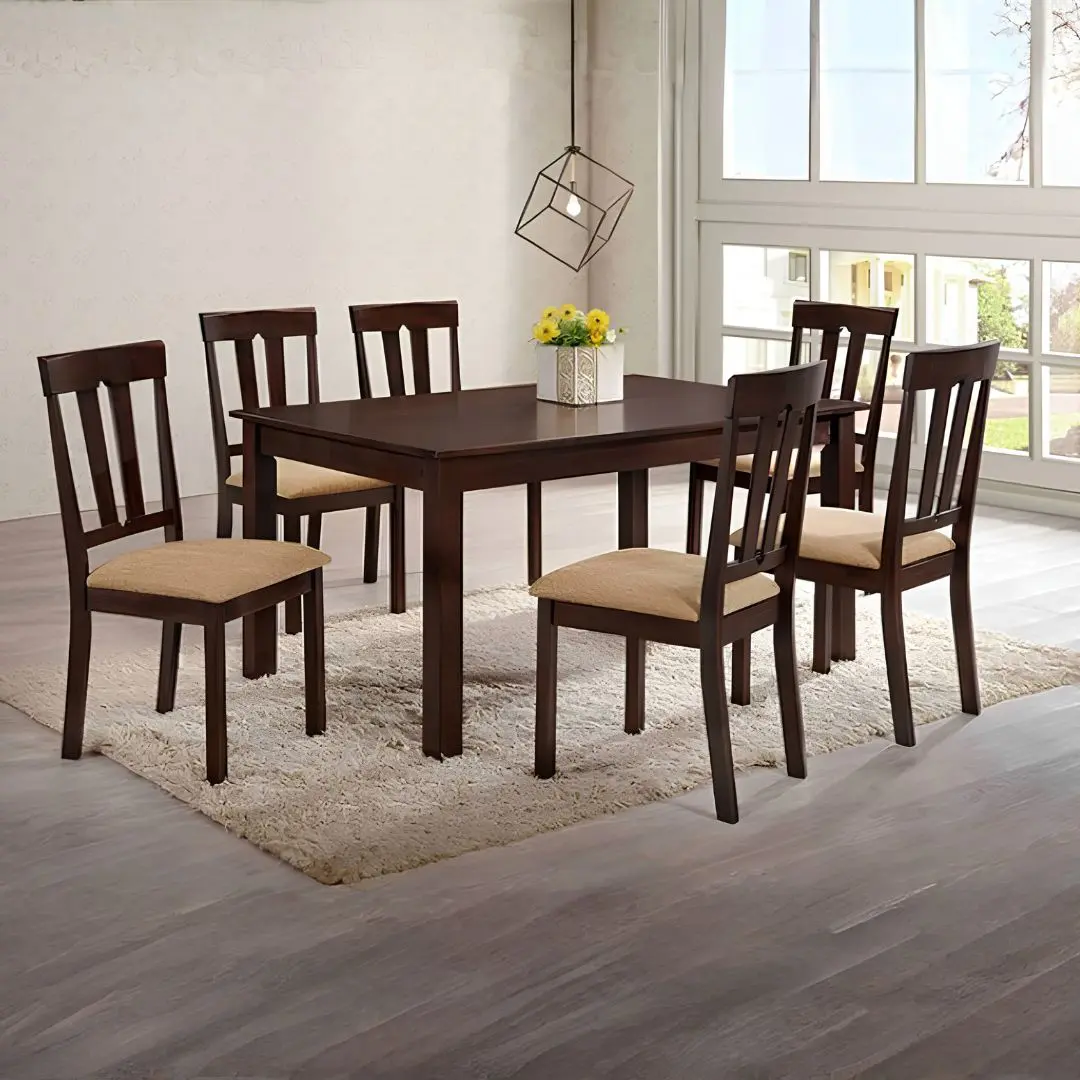Topeka 6 Seat Dining Table Set by Furniture of America | U-Trade Furniture Topeka 6 Seat Dining Table Set by Furniture of America - Image 1