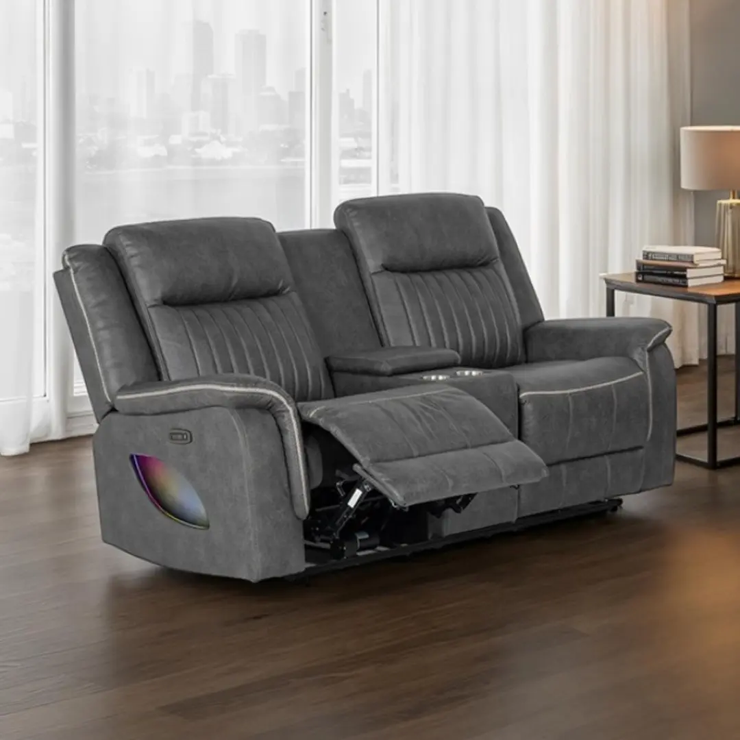 Arturus Power Loveseat Recliner with Console by Furniture of America | U-Trade Furniture Arturus Power Loveseat Recliner with Console by Furniture of America - Image 1