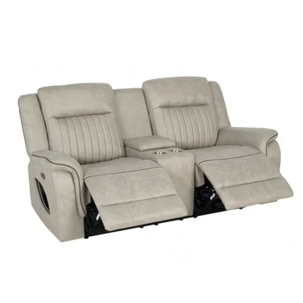Arturus Power Loveseat Recliner with Console by Furniture of America - Image 7