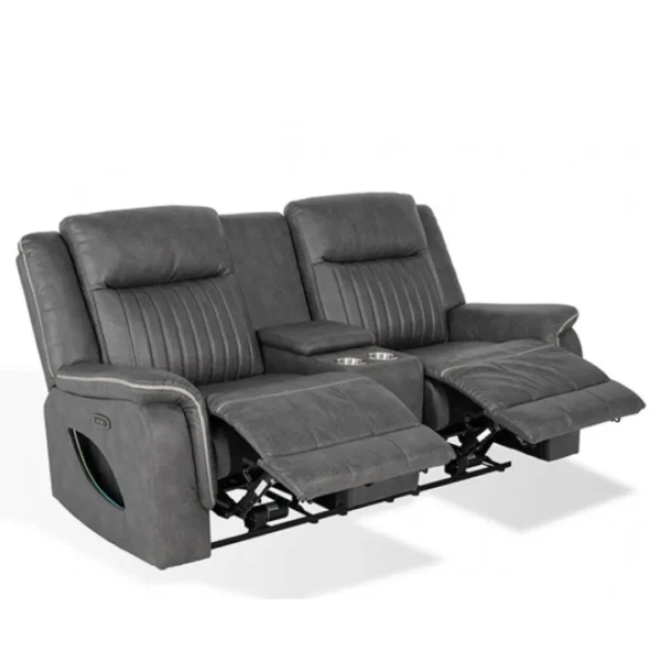 Arturus Power Loveseat Recliner with Console by Furniture of America - Image 11