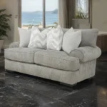 Nerone Gray Fabric Loveseat by Furniture of America