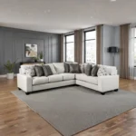 Millburn White Sectional Sofa by Furniture of America