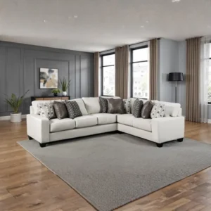 Millburn White Sectional Sofa by Furniture of America
