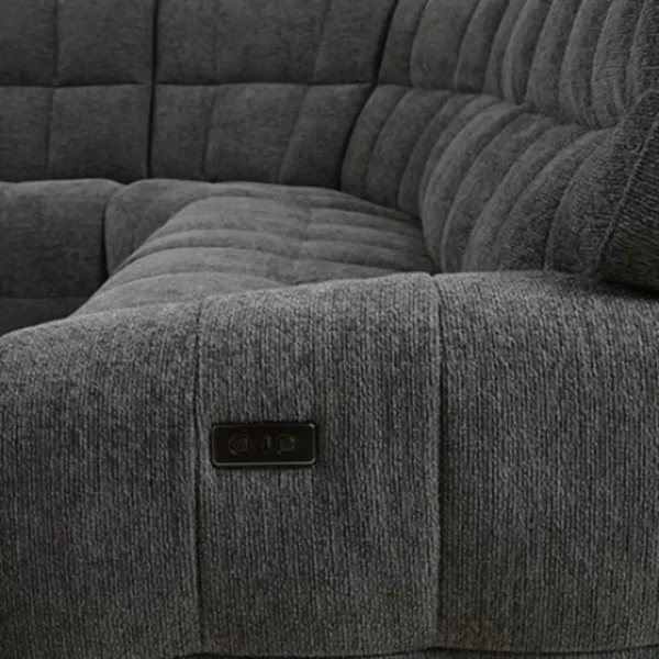 Southwold Transitional Chenille Power Sectional by Furniture of America - Image 3