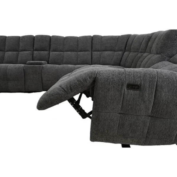 Southwold Transitional Chenille Power Sectional by Furniture of America - Image 4