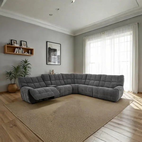 Southwold Transitional Chenille Power Sectional by Furniture of America - Image 5