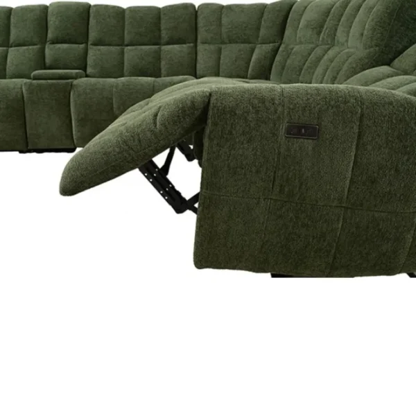Southwold Transitional Chenille Power Sectional by Furniture of America - Image 9