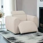Thaddea White Oversized Power Recliner by Furniture of America