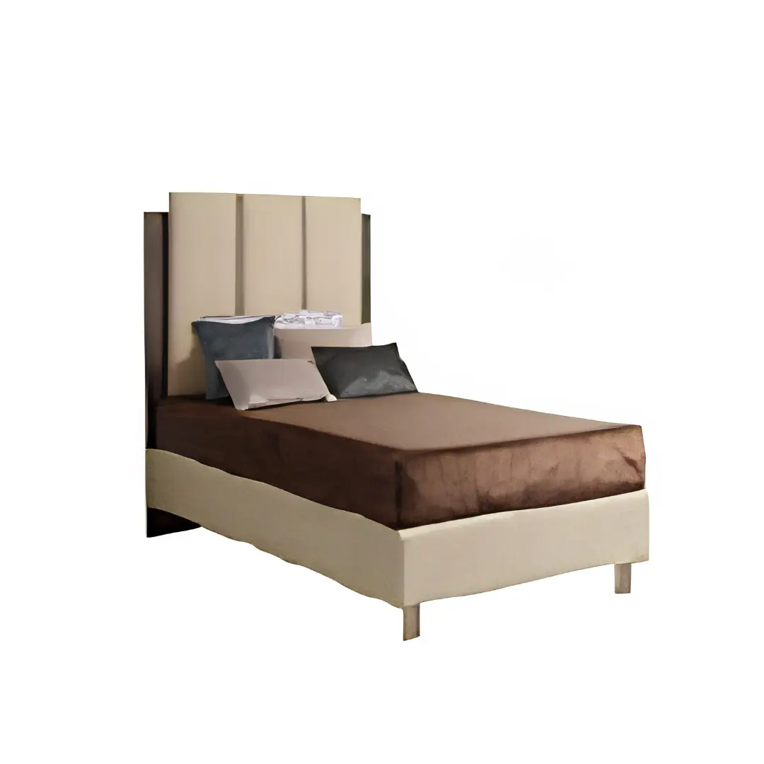 Fiamma Twin Size Bed All Upholstered Only | U-Trade Furniture Fiamma Twin Size Bed All Upholstered Only - Image 1