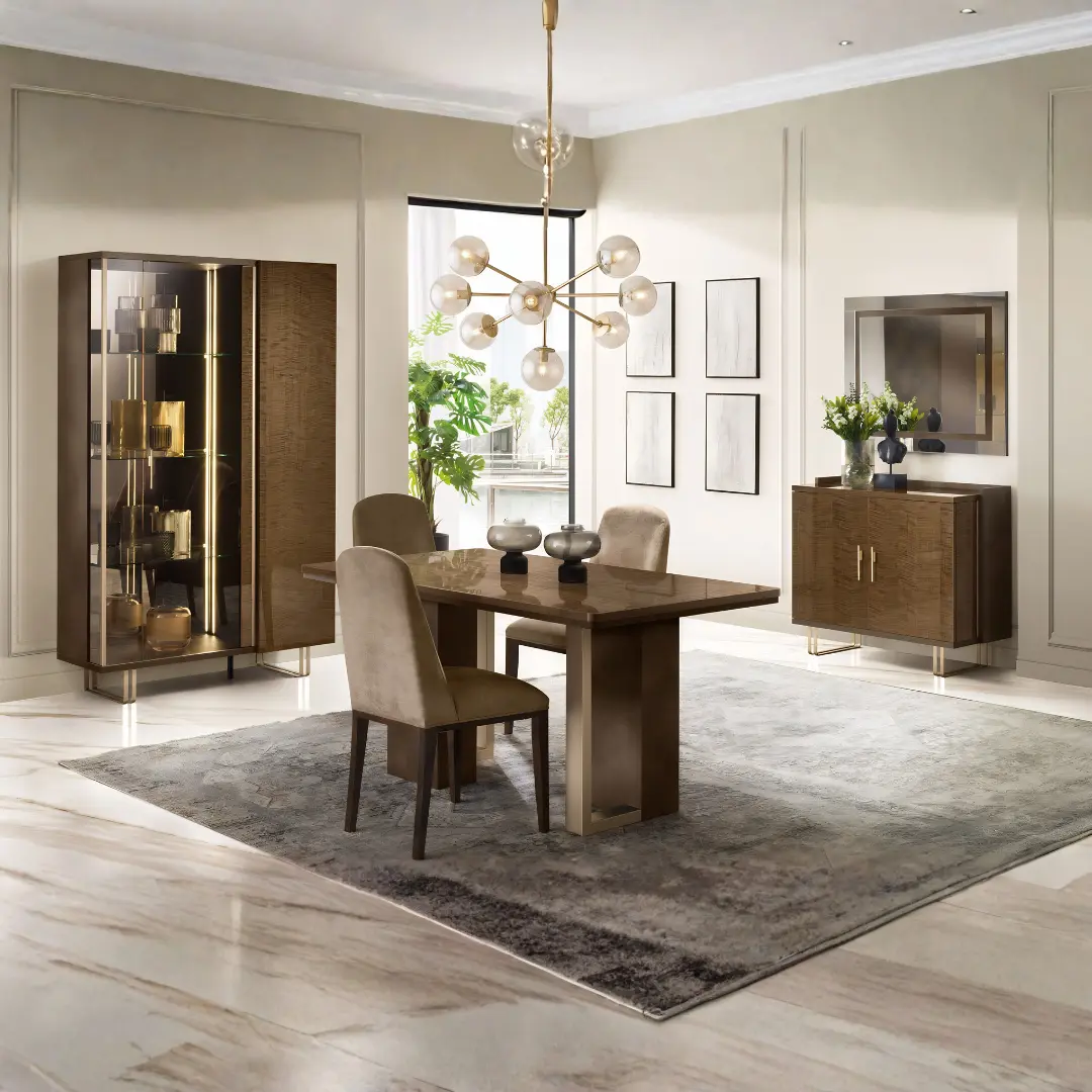 Fiamma Walnut Wood Dining Set Additional Items By ESF Furniture | U-Trade Furniture Fiamma Walnut Wood Dining Set Additional Items By ESF Furniture - Image 1