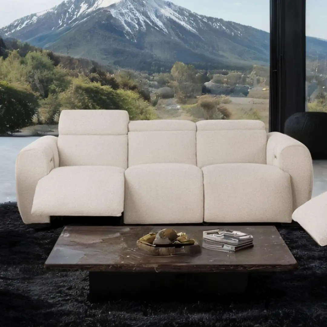 Thaddea White Contemporary Power Reclining Sofa by Furniture of America | U-Trade Furniture Thaddea White Contemporary Power Reclining Sofa by Furniture of America - Image 1