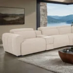 Thaddea White Power Reclining Sectional Sofa by Furniture of America - Image 3