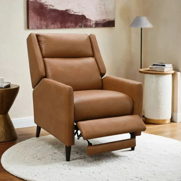 Psyche Pushback Recliner Mid-Century Style by Furniture of America - Image 8