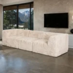 Nappi Contemporary Faux Fur Sofa by Furniture of America - Image 2
