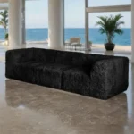 Nappi Contemporary Faux Fur Sofa by Furniture of America - Image 7