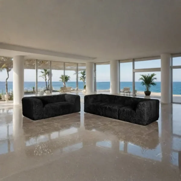 Nappi Contemporary Faux Fur Sofa by Furniture of America - Image 11