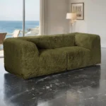 Nappi Contemporary Faux Fur Loveseat by Furniture of America