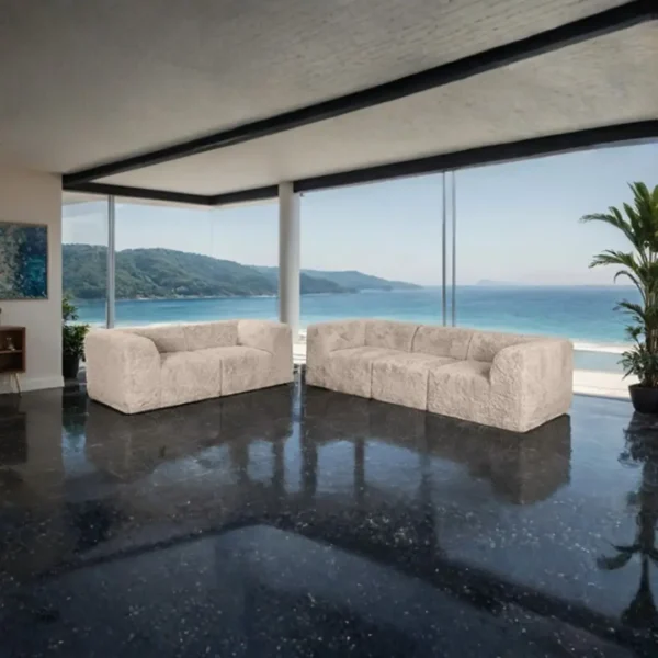 Nappi Contemporary Faux Fur Sofa by Furniture of America - Image 13