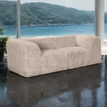 Nappi Contemporary Faux Fur Loveseat by Furniture of America - Image 5