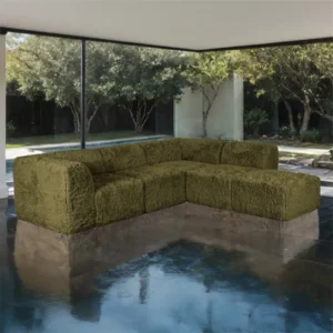 Nappi Faux Fur Sectional Couch by Furniture of America