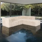 Nappi Faux Fur Sectional Couch by Furniture of America - Image 3