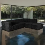 Nappi Faux Fur Sectional Couch by Furniture of America - Image 4