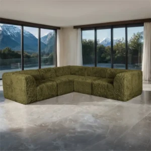 Nappi Contemporary L Sectional Sofa Compressed Foam by Furniture of America