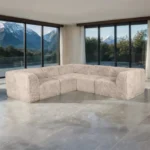 Nappi Contemporary L Sectional Sofa Compressed Foam by Furniture of America - Image 3