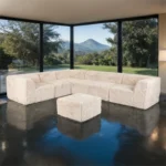 Nappi Fur Large L Sectional with Ottoman by Furniture of America - Image 2