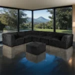 Nappi Fur Large L Sectional with Ottoman by Furniture of America - Image 4