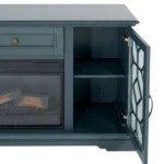 Fidel 74'' TV Console with Electric Fireplace by Furniture of America - Image 4