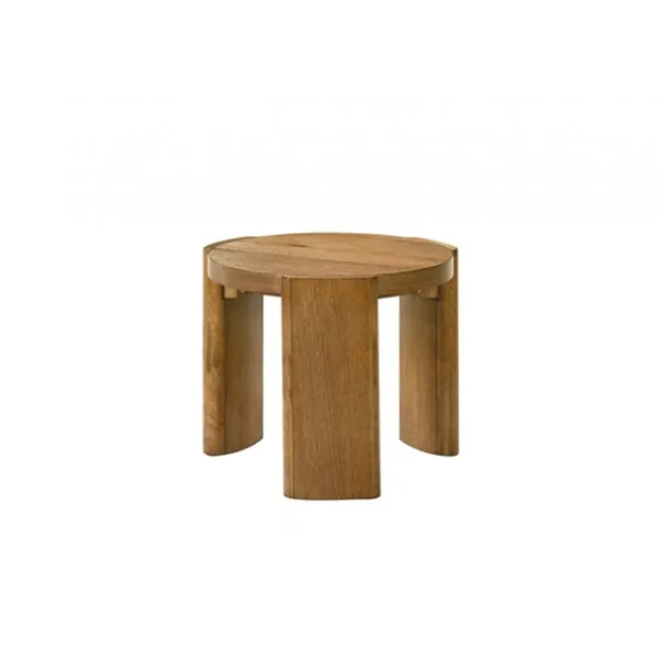 Poltimore Round Walnut End Table by Furniture of America - Image 2