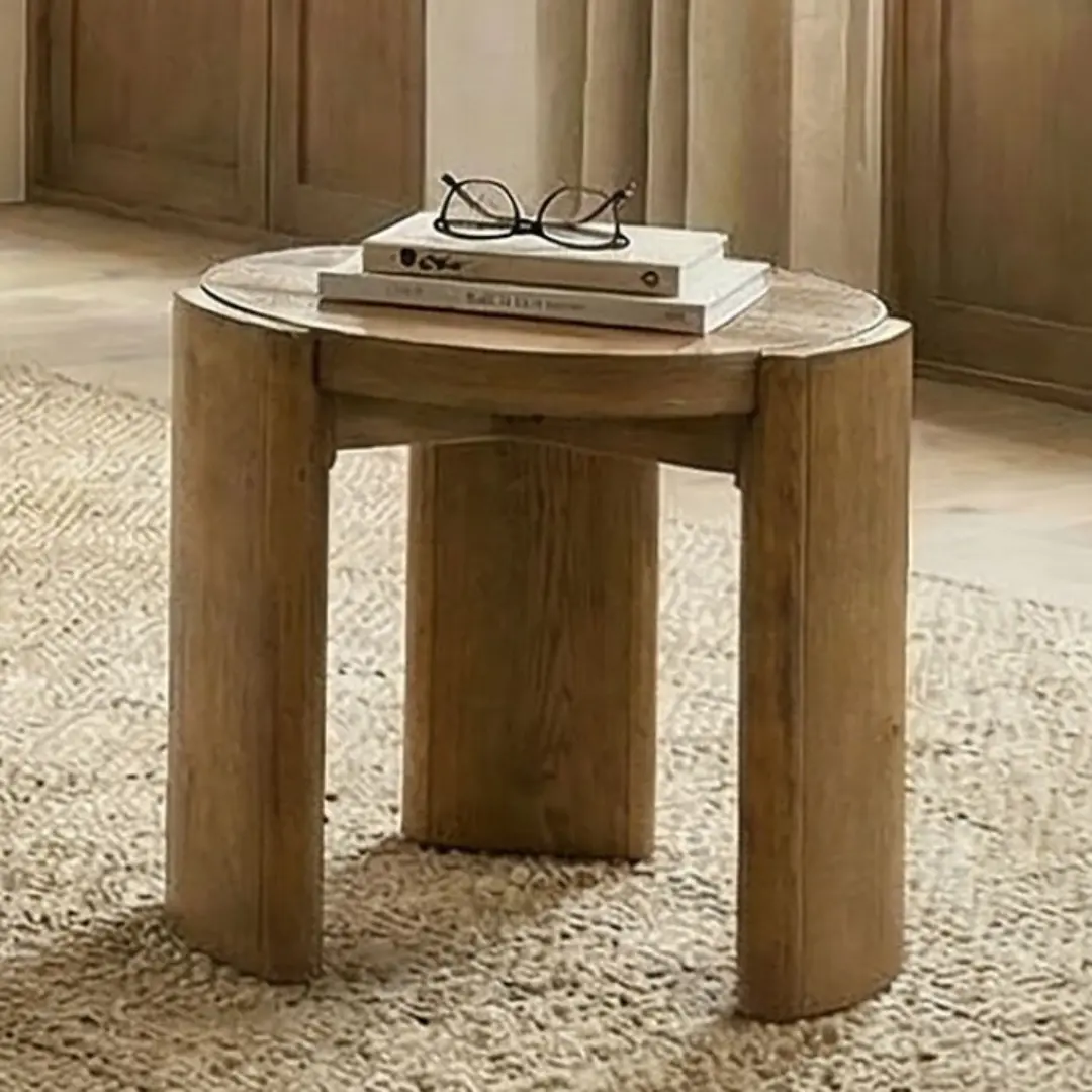 Poltimore Round Walnut End Table by Furniture of America | U-Trade Furniture Poltimore Round Walnut End Table by Furniture of America - Image 1