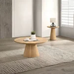 Halewood 36" Round Cocktail Side Table by Furniture of America - Image 2