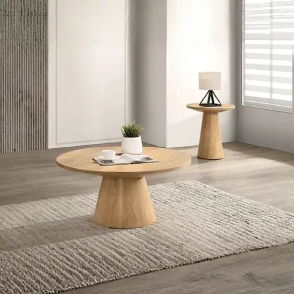 Halewood 36" Round Cocktail Side Table by Furniture of America - Image 2