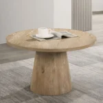 Halewood 29" Round Natural Wood Coffee Table by Furniture of America - Image 3