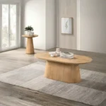 Halewood Wood Oval Coffee Table by Furniture of America - Image 9