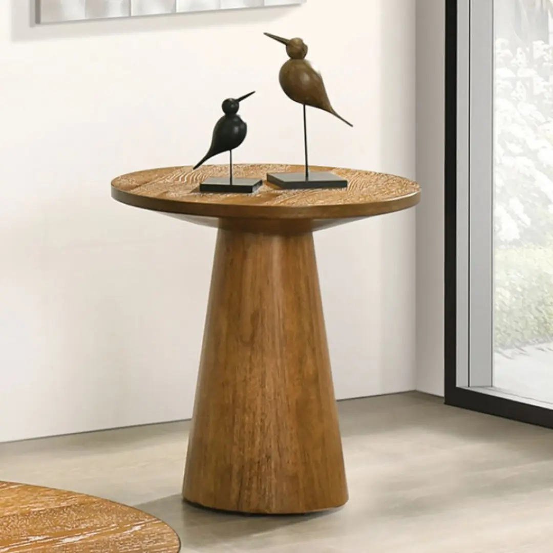 Halewood Round Pedestal End Table by Furniture of America | U-Trade Furniture Halewood Round Pedestal End Table by Furniture of America - Image 1