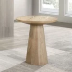Halewood Round Pedestal End Table by Furniture of America - Image 3