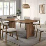 Alnwick 7 Pc Mid Century Modern Dining Rooms by Furniture of America