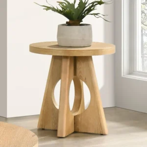 Olgod Round Wooden End Table by Furniture of America