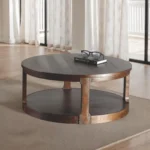 Hickory Round Wood Coffee Table by Furniture of America