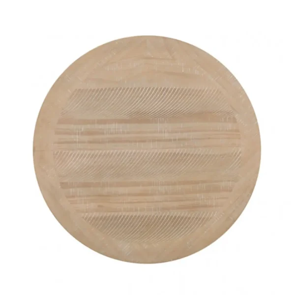 Hickory Round Wood Coffee Table by Furniture of America - Image 6